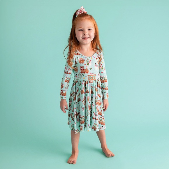 Posh Peanut Gingerbread Train Twirl Dress NIB NWT - Picture 2 of 4